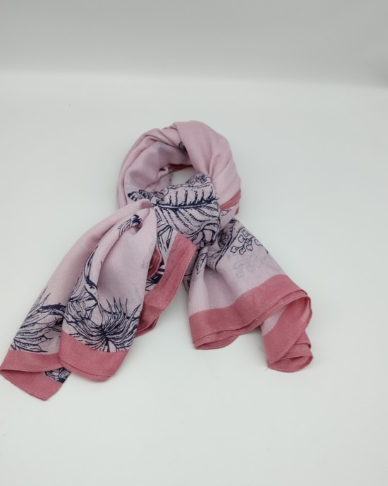 Pink Butterfly Bird Scarf